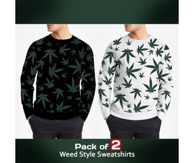 Pack of 2 Weed Style Sweatshirts